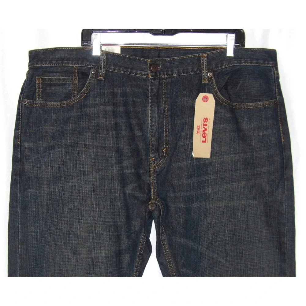 NEW! Levi's 559 Relaxed‎ Straight Leg Dark Wash Cotton Jeans Men's 42 X 30 NWT!